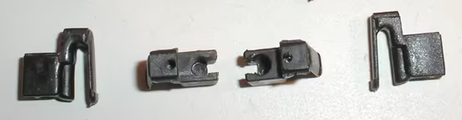 Carrera Servo 140, 81007 Führungshörner (schmale Version) neu, Paar 1,00 €, Bestand : 37 Paar