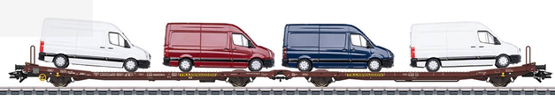 Märklin H0, 47430 Flachwagen-Set Bauart Laads 800B der TWA, Ep.VI, neu ovp