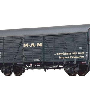 Brawa H0, 48718  Gedeckter Güterwagen Gltrhs23 "MAN", DB, Ep. III