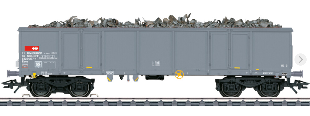 Märklin H0, 46917 Offener Güterwagen Eaos der SBB mit Schlusslicht, Ep.IV neu ovp