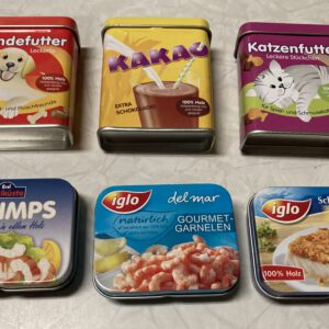 Erzi - Kaufladenzubehör - Sortiment in Metalldose